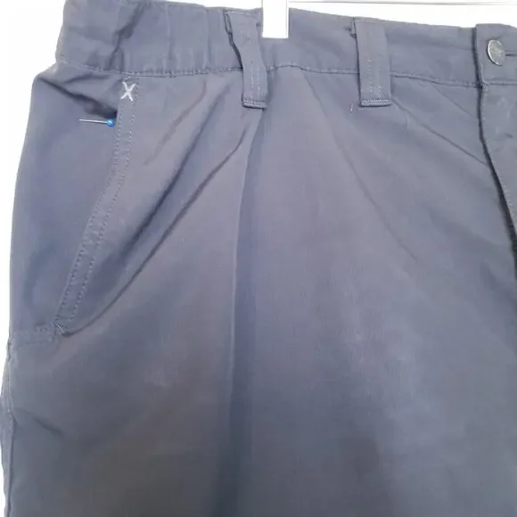 Mens Sz 44 WRANGLER Outdoor Performance Zip Cargo Shorts Elastic Waistband Black - Picture 2 of 8